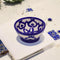 Hand-Painted Blue Pottery Round Bowl
