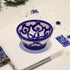 Hand-Painted Blue Pottery Round Bowl