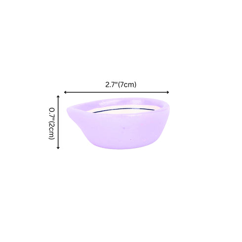 Hand-Painted Ceramic Diyas - Set of 4 - Lavender