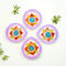 Hand-Painted Ceramic Diyas - Set of 4 - Lavender