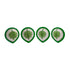 Hand-Painted Ceramic Diyas - Set of 4 – Green