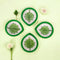 Hand-Painted Ceramic Diyas - Set of 4 – Green