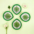 Hand-Painted Ceramic Diyas - Set of 4 – Green