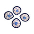 Hand-Painted Ceramic Diyas - Set of 4 – Lavender and Blue