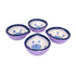 Hand-Painted Ceramic Diyas - Set of 4 – Lavender and Blue