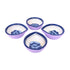 Hand-Painted Ceramic Diyas - Set of 4 – Lavender and Blue
