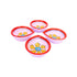 Hand-Painted Ceramic Diyas - Set of 4 – Lavender and Red