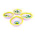 Hand-Painted Ceramic Diyas - Set of 4 – Lavender and Yellow