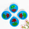Hand-Painted Ceramic Diyas - Set of 4 – Turquoise
