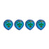 Hand-Painted Ceramic Diyas - Set of 4 – Turquoise and Blue