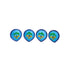 Hand-Painted Ceramic Diyas - Set of 4 – Turquoise and Blue