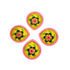 Hand-Painted Ceramic Diyas - Set of 4 – Yellow and Pink