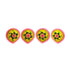 Hand-Painted Ceramic Diyas - Set of 4 – Yellow and Pink