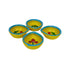 Hand-Painted Ceramic Diyas - Set of 4 – Yellow and Turquoise