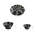 Handcrafted Black & White Blue Pottery Bowl & Plate Set – Modern Jaipur Art
