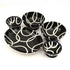Handcrafted Black & White Blue Pottery Bowl & Plate Set – Modern Jaipur Art