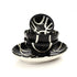 Handcrafted Black & White Blue Pottery Bowl & Plate Set – Modern Jaipur Art