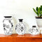 Handcrafted Black and White Terracotta Pots for Home Decor - Set of 3 - Warli Hand Painting