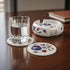Handcrafted Blue Marble Inlay coasters