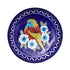 Handcrafted Blue Pottery Decorative Plate—Bird and Floral Pattern