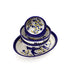 Handcrafted Blue Pottery Deer Dining Collection - Elegant 3-Piece Serving Set