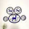 Handcrafted Blue Pottery Deer Dining Collection - Elegant 3-Piece Serving Set