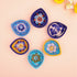 Handcrafted Blue Pottery Diyas Set (Assorted Designs)