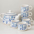 Handcrafted Blue Teapot and cup set (1 Kettle and 6 cups)