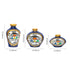 Handcrafted Blue Terracotta Pots for Home Decor - Set of 3 - Madhubani Hand Painting