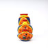 Handcrafted Blue and Orange Terracotta Pots for Home Decor - Set of 3 - Warli Hand Painting