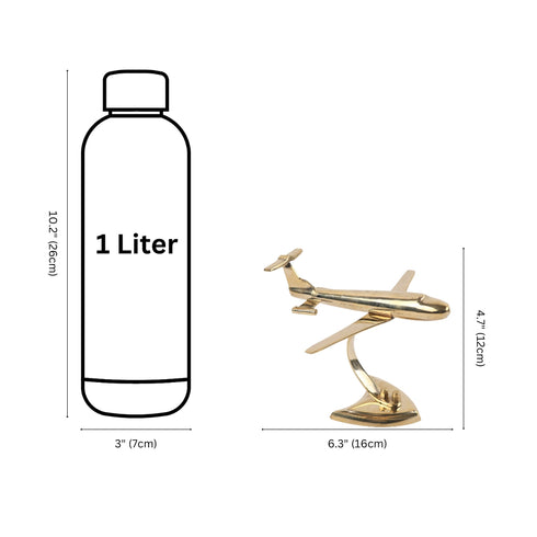 Handcrafted Brass Aeroplane Showpiece