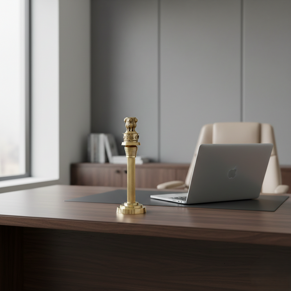 Handcrafted Brass Ashoka Pillar Replica – Symbol of Indian Heritage & National Pride