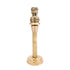 Close-up of Ashoka Chakra and lotus base detail on handcrafted brass Ashoka Pillar replica