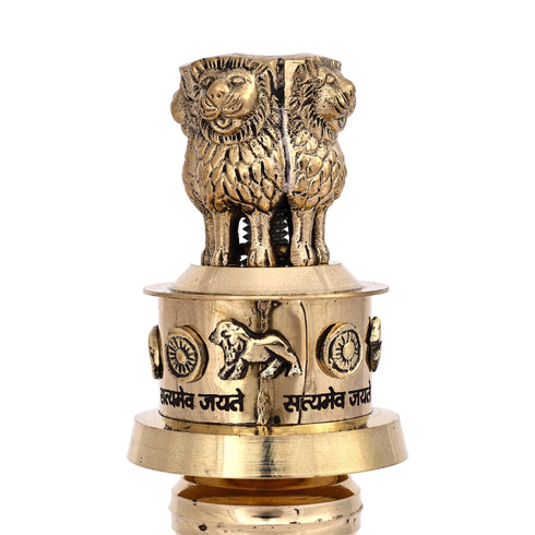 Brass Ashoka Pillar replica corporate gift packaging, Republic Day patriotic gift item