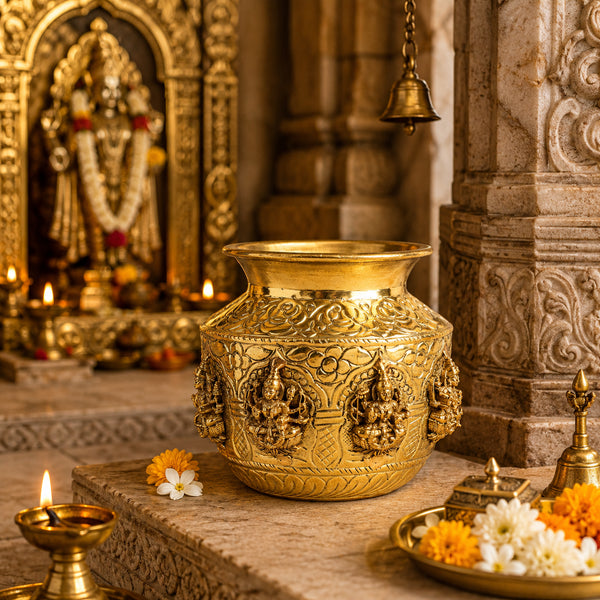 Handcrafted Brass Ashtalakshmi Kalash