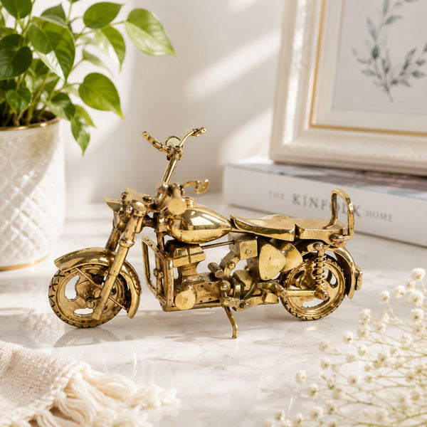 Handcrafted Brass Bullet Motorcycle Showpiece