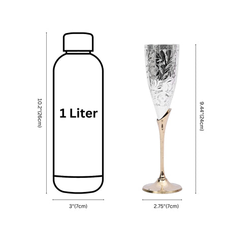 Handcrafted Brass Champagne Flute/Wine Glasses