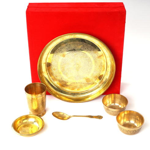 Handcrafted Brass Dinner Set