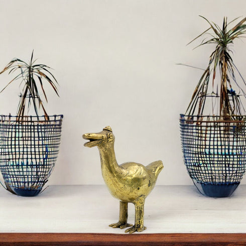 Handcrafted Brass Duck Figurine – Traditional Dhokra Art Decor