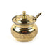 Handcrafted Brass Ghee Pot Tin-Lined with Lid & Spoon