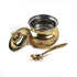 Handcrafted Brass Ghee Pot Tin-Lined with Lid & Spoon