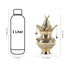 Handcrafted Brass Golden Decorative Kalash with Coconut, Bell and Bird Motif