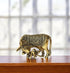 Handcrafted Brass Nandi Cow and Calf Statue Indian Decor