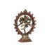 Handcrafted Brass Natraja Idol with Red and Green Stone