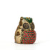 Handcrafted Brass Owl Figurine Red Green Inlay Indian Decor