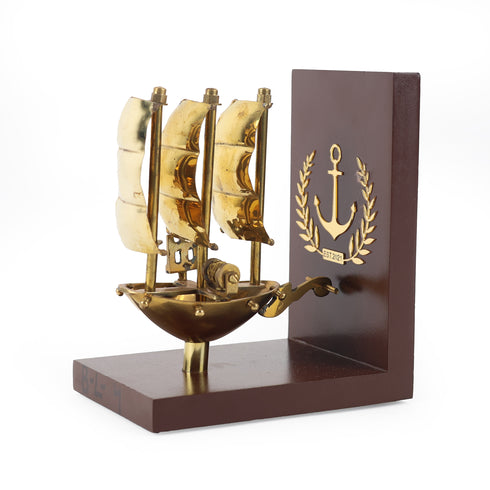 Handcrafted Brass Sailing Ship Decorative Showpiece