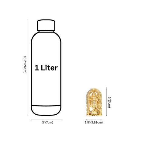 Handcrafted Brass Lord Ram Idol—Golden