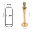 Brass Ashoka Pillar replica displayed on office desk, Indian national emblem home decor showpiece