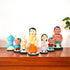Handcrafted Childhood Cartoon Characters Terracotta Toys - Set of 7