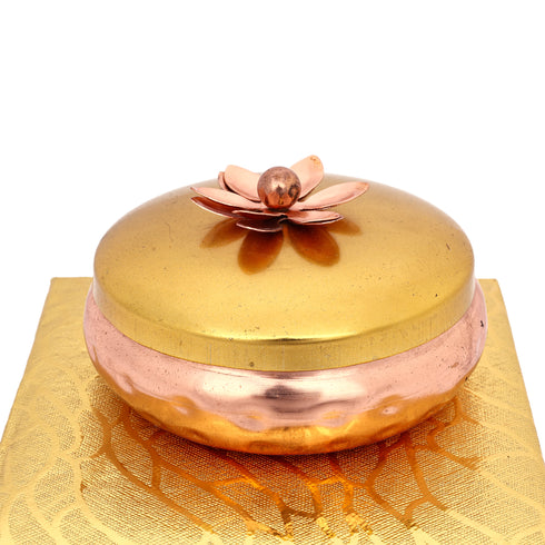 Handcrafted Copper Bowl with Lid